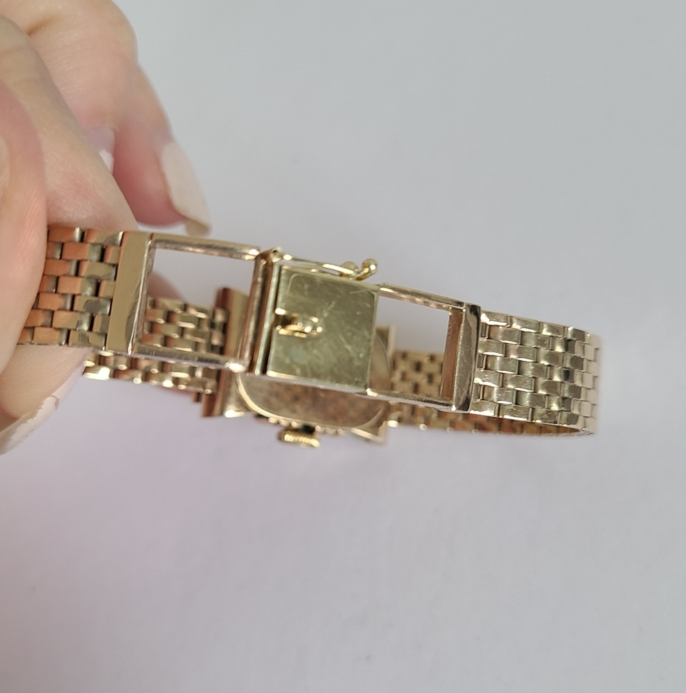 Antique 14K Yellow Gold Custom 17 Jewel Luxury Diamond Ruby Wind Up Manual Watch - Picture 16 of 16